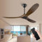 XSGDMN Deckenventilator im Freien ohne Licht, Deckenventilator Leise mit Fernbedienung, Moderner Deckenventilator Groß, Reversibler DC Motor, Deckenventilator für Niedrige Räume Terrassenüberdachung