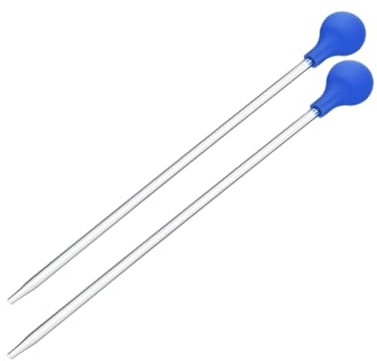 Coral Feeder Lot de 2 longues pipettes en acrylique pour poissons de mer et récif Engrais liquide Distributeur de nourriture pour poissons coraux et la plupart des organismes d'aquarium (35 cm)