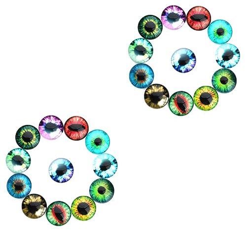 NUOBESTY 40 Stk kreativität kreativekraft Kuppelschmuck finden Halbrunde Edelsteine Cabochon Türkischer Schmuck bunter Schmuck Glas schnappt Glasfleck Halbkreis Zubehör Glasbaustein