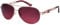 FONHCOO Sunglasses for Women Men Mirrored Sunglasses Round Metal Frame UV Protection, Wine Red