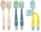 Cucharas y Tenedores para Bebés de Silicona, 6 Piezas Cucharas y Tenedores para Bebés, Cubiertos De Cuchara Y Tenedor De, Utilizados Para El Entrenamiento De Alimentación Infantil, Fácil De Sostener
