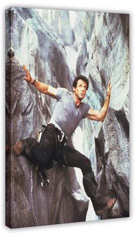 Hndeial Cliffhanger Leinwandposter im Vintage-Stil, klassisches Abenteuer, Schlafzimmer, Dekoration, Sportlandschaft, Büro, Raumdekoration, Geschenk, Rahmen-Stil, 60 x 90 cm