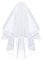 Zeayebsr Damen-Schleier, Brautschleier, Hochzeitsschleier, Kurze, Elegante Brautschleier aus Tüll, Länge, geeignet für Hochzeit, Junggesellenabschied