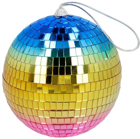 Boland - Glänzende Discokugel, Durchmesser ca. 15 cm, Disco Fever, Hängedeko, Dekoration für Party oder Silvester