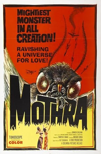 Mothra 1962 01 Poster A5 – Wandkunst, Heimdekoration, Filmposter, Leinwand, Film, Kino, Retro, Vintage, Kult, klassisch, Nostargic, Saga, moderner Nachdruck, wir drucken jedes Poster für Sie, randlos,
