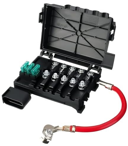 Merautop SJ Sicherungskasten Batterieklemme, Sicherungshalter Ersatz für A3 Toledo II Leon I Golf IV Autozubehör Teil# 1J0937617D 1J0937550A