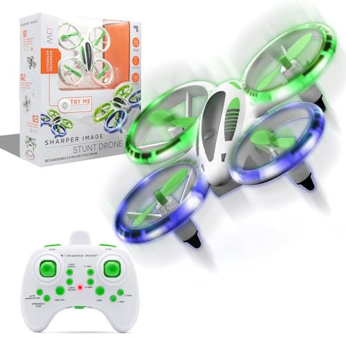 Sharper Image - Drone For Kids with LED Lights - Drone Toy, Flying Toys, Cool Gadgets, Drones for Kids, Girls and Boys Toys, Christmas Gifts for Kids, Remote Control Toy - 5 inches Mini Drone