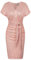 GRACE KARIN Damenkleid mit V-Ausschnitt und roségoldenen Pailletten, glitzernd, gerüscht, Cocktailkleid, Weihnachtskleid für formelle Anlässe, Roségold M