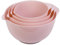 BoxedHome Lot de 4 bols mélangeurs en plastique réutilisables - Antidérapants - Empilables - Pour la cuisine - Rose bébé