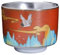 Bol à thé en céramique argentée dorée de 140 ml - Tasse à thé chinoise créative à pieds hauts - Orange rouge