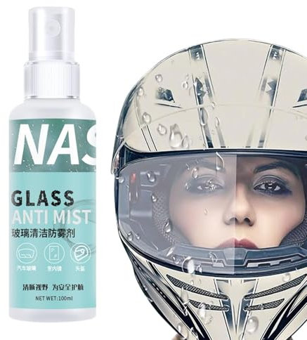 Motorradhelm Visiere Anti-Beschlag-Spray, Anti-Beschlag-Spray Für Brillen, Streifenfreies Brillen-Anti-Beschlag-Spray Für Schwimmbrillen, Brillen, Windschutzscheiben, Motorradhelm-Visiere 100 Ml