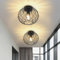Glitzerlife Deckenleuchte Vintage Deckenlampe Schwarz - 2ER Industrial Flurlampe E27 1 Flammig Metall Retro Lampenschirm Runde Käfig Gitter Wohnzimmer Küche Schlafzimmer Esszimmer Ø 25cm