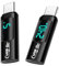 JZK 2Pcs 240W USB C mini LED display adapter power monitor for C USB devices, mobile phone/tablet power supply charger/cable voltage current power tester, fast charging and data transfer adaptor