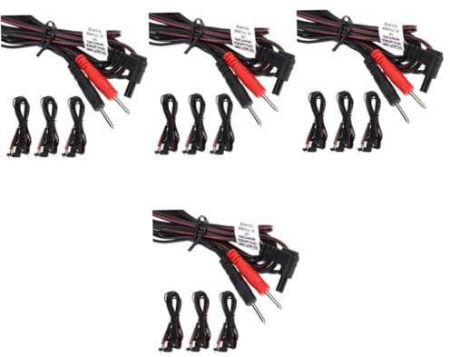 FRCOLOR 4 Sätze Elektrodenkabel Therapiegeräte Verbinden Kabel Elektrodendrähte Für Massagegeräte Zuleitungsdrähte Für Maschinen Kabel Für Physiotherapiegerät Ersatzkabel Pvc 4 Stück * 4