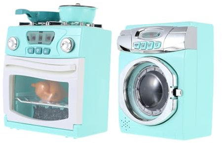 ibasenice 2piezas Electrodomésticos De Juguete De Lavadora y Horno para Accesorios De Cocina Educativos y Divertidos