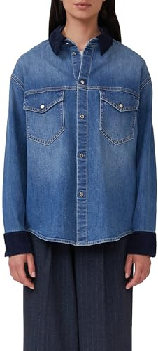 s.Oliver Denim-Overshirt mit Cord-Details