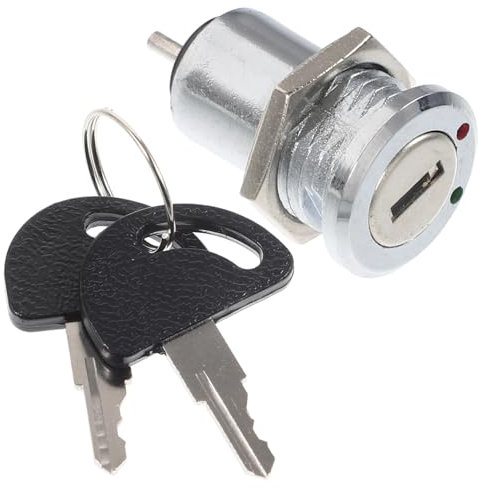 IWOWHERO Elektrisches Autoschloss Lagerung Schließschloss Schubladenschlösser Abschließbar Zylinderschloss Nockenschlösser Schrankschloss Schrankschlösser Mit Schlüssel Zinklegierung