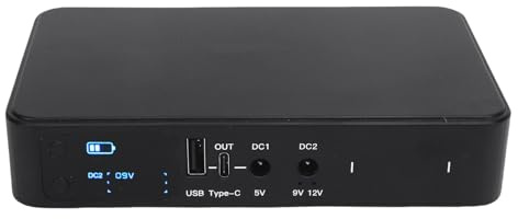 Mini UPS Battery Backup Uninterruptible Power Supply for Router Modem Security Camera 5V 9V 12V Output DC 10400mAh Portable Emergency Power Station