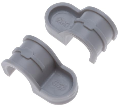 20 mm Clip singole per condotti, staffa a sella per tubi 20-23 mm – Raccordi in plastica per tubi rigidi e corrugati – Compatibili con chiodatrice a gas – Fissaggi parete/pavimento, clip cavi (25 pz)