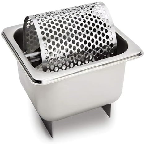 Buqpow Rueda de mantequilla de acero inoxidable, dispensador de mantequilla derretida para untar uniformemente, accesorio de cocina esencial para hamburguesas americanas