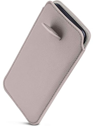 ONEFLOW Liberty Case für Honor 400 Lite Handy Einsteckhülle mit Rückzugfunktion, PU Leder Handytasche, Schutzhülle mit Lasche, Sleeve Etui Hülle zum Einstecken, Hellgrau