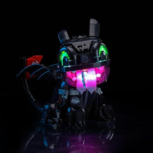 Led Licht Set Kompatibel mit Lego 10375 How to Train Your Dragon: Toothless (Kein Modell), Dekorationsbeleuchtungsset Compatible with Lego How to Train Your Dragon: Toothless Kreative Spielzeug