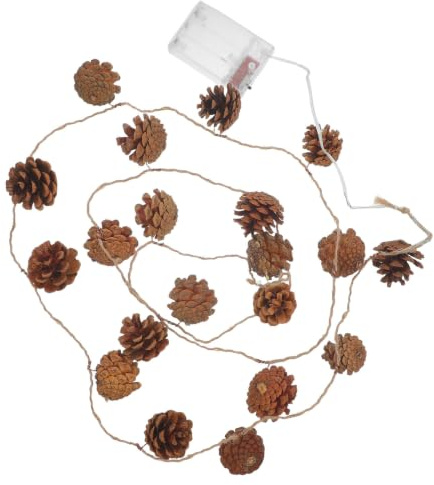 VALICLUD Lichterkette Mit Tannenzapfen Led Warmes Licht Ohne Batterie FüR Weihnachtsdeko Innen Und AußEn Romantische Festliche AtmosphäRe