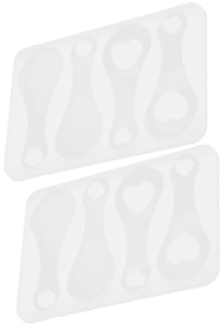 MAGICLULU 2 pièces Moule Silicone pour Jeton Caddie Moule DIY pour Porte-clés Résistant Facile à Démouler pour Création Epoxy et Décoration