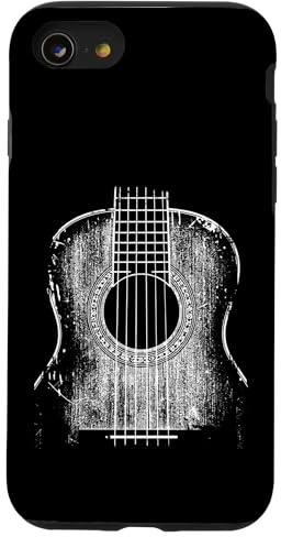 Klassische spanische Gitarre, Grunge-Used-Effekt Hülle für iPhone SE (2020) / 7/8