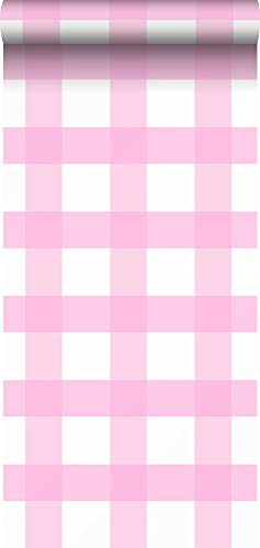 Sanders & Sanders Tapete Karomuster Hellrosa 53 cm x 10.05 m