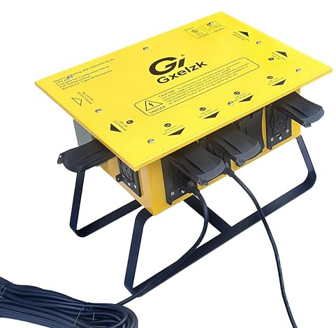 Power Distribution Box Temporary Distribution Box, It has Both 50A and 30A inlets, six 120V CFGI duplexes,Safe and Reliable Power on Any Construction site (50A-Temporary Distribution Box)