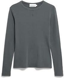 ARMEDANGELS Damen RIPP-Longsleeve aus Bio-Baumwoll Mix GMT DYE Rib Slim Fit