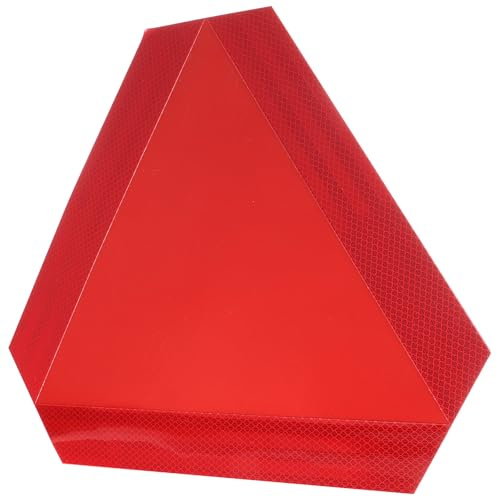 Veemoon Panneaux Réfléchissants Véhicule Lent Triangle en Aluminium, Signalisation pour Véhicules Agricoles et Voiturettes de Golf, Réflecteur Sécurité Arrière