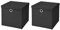 2 Boxen Schwarz Faltbox 28 x 28 x 28 cm Aufbewahrungsbox faltbar mit Deckel