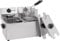 METRO Professional Friteuse double GDF3024, Fryer électrique inox, 2 x 4 L, Appareil de cuisson pour frites, huile, professionnel