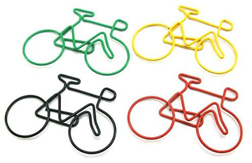 Fahrrad Form Büroklammern Metall Vintage Lesezeichen Datei Klammern für Office School Supplies Dekoration 4 STÜCKE