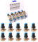 FULARR® 10Pcs Premium Lineare Cono Rotativo Potenziometro, Regolabile 3-Terminale B-Tipo Rotante Potenziometro con Pomello Berretto, per Arduino (B1K～B1M Ohm)