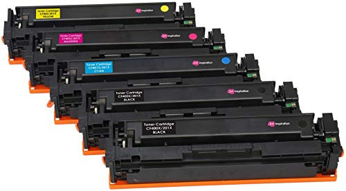 Ink Inspiration 5er Set Premium Toner für HP Color Laserjet Pro MFP M277dw M277n M274n M252dw M252n | kompatibel zu HP 201X CF400X 2.800 Seiten CF401X CF402X CF403X 2.300 Seiten