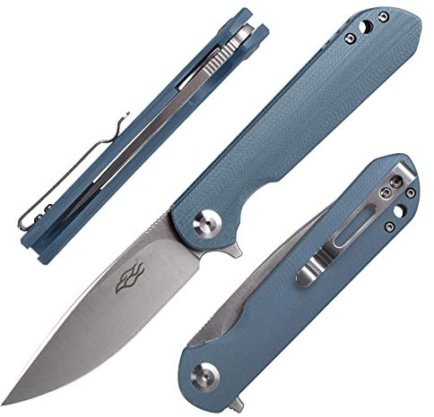 Firebird GANZO FH41-GY Cuchillo Plegable de Bolsillo Hoja de Acero D2 85 mm G10 Mango Antideslizante con Clip Camping Caza Pesca Cuchillo de Bolsillo al Aire Libre 101g (Gris)