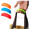 Angoter Silicone Mention Dish for Shopping Bag to Protect Hands Trip Grocery Bag Holder Clips Handle Carrier Lock Home Tool Random Color