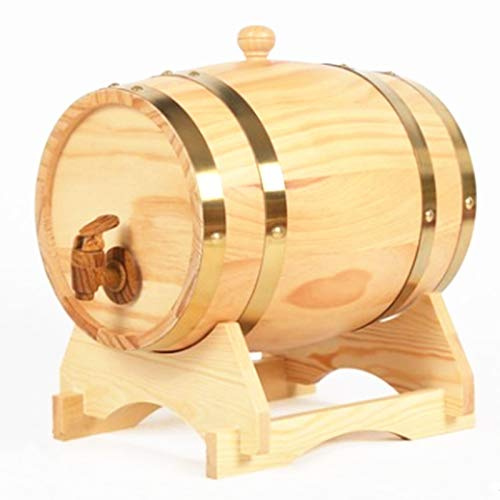 LeYin 3 liter pine barrel, suitable for bulk your own whisky, beer, wine, rum, tequila, blend more flavor