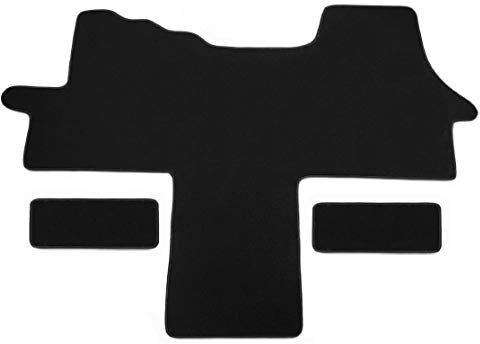 Carstyling Fußmatte für FIAT Ducato 3 ab 2014 Premium Velours SCHWARZ Automatte Nubuk-Band Anthrazit