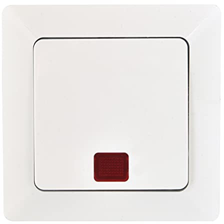 HEITECH Wechselschalter mit Kontrollleuchte, UP, AC250V/ 10A IP20