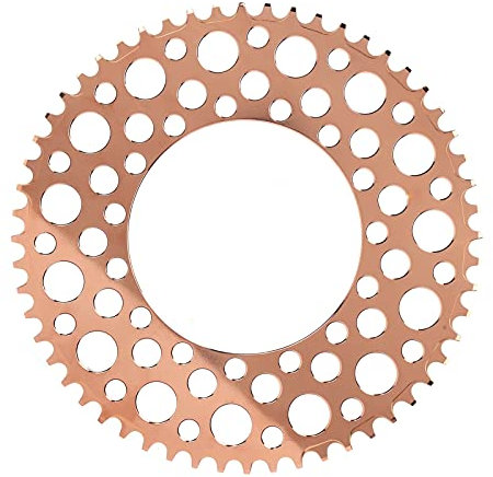 SUNGOOYUE Fahrrad-Kettenblatt,Faltbares Fahrrad-Kettenblatt Glatte Festigkeit Korrosionsbest?ndiges, Verschlei?festes Fahrrad-Kettenblatt(Ros¨¦Gold),Fahrr?der und Ersatzteile