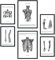 Nacnic-Set von 6 Anatomie-Poster. Sammlung von Platten mit ästhetischer Collage für Innendekoration. Größen A3 und A4. Rahmenlos