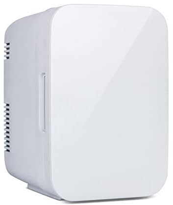 Fullwatt 2 in 1 Mini Kühlschrank, 4 Liter mit Kühl- und Heizfunktion, tragbare elektrische Gefrierbox klein Gefrierschrank für Auto, camping, Lkw, Büro, 220V AC Steckdose und 12V DC Anschluss,Weiß