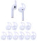 OneCut 5 Paar Silikon Ohrpolster Kompatibel mit AirPods 1&2 Kopfhörer, Anti-Drop-Ohrbügel für Ear-pods Schutz Headset,Anti-Rutsch Schutz (Weiß)