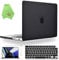 UESWILL 3in1 Compatible with MacBook Pro 16 inch M4 M3 M2 M1 Pro Max chip (2021-2024 Release), Matte Hard Shell Case + UK Layout Keyboard Cover + Screen Protector, Black