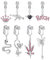 Kakonia 8stk Fake Bauchnabelpiercing Damen Clip Fake Piercing Bauchnabel für Frauen Zirkonia Schmetterling Schlange Herz Fake Bauchnabel Piercing Set