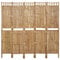 vidaXL Raumteiler 5-TLG. Faltbar Trennwand Stellwand Paravent Spanische Wand Sichtschutz Umkleide Faltwand Raumtrenner Bambus 200x180cm